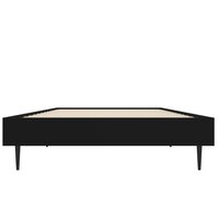 Bedframe bewerkt hout zwart 75x190 cm 6