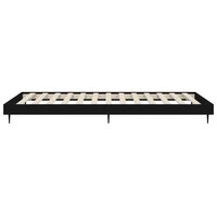 Bedframe bewerkt hout zwart 75x190 cm 7