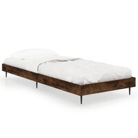 Bedframe zonder matras hout gerookt eikenkleurig 75x190 cm 2