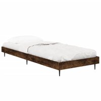 Bedframe zonder matras hout gerookt eikenkleurig 75x190 cm 3
