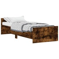 Bedframe zonder matras hout gerookt eikenkleurig 75x190 cm 2