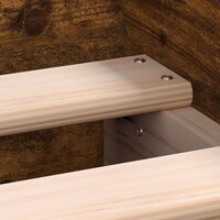 Bedframe zonder matras hout gerookt eikenkleurig 75x190 cm 7