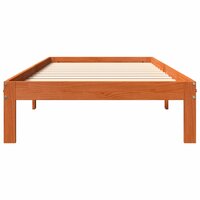 Bedframe zonder matras massief grenenhout wasbruin 75x190 cm 4