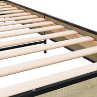Bedframe bewerkt hout en metaal sonoma eikenkleurig 75x190 cm 7
