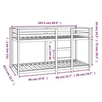 Stapelbed 80x200 cm massief grenenhout wit 8