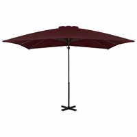 Zweefparasol met aluminium paal 250x250 cm bordeauxrood 2