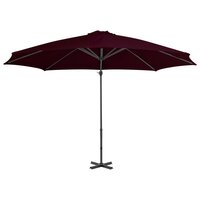 Zweefparasol met aluminium paal 300 cm rood 2