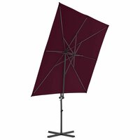 Zweefparasol met stalen paal 250x250 cm bordeauxrood 3