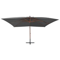Zweefparasol met houten paal 400x300 cm antracietkleurig 2