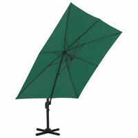Zweefparasol met aluminium paal 300x300 cm groen 3