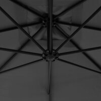 Zweefparasol met stalen paal 300 cm antracietkleurig 6