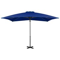 Zweefparasol met aluminium paal 250x250 cm azuurblauw 2