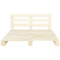 Bedframe pallet massief grenenhout 200x200 cm 3