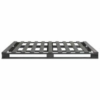 Bedframe pallet massief grenenhout grijs 200x200 cm 4