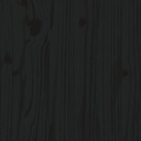 Palletbed massief grenenhout zwart 135x190 cm 7