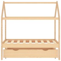 Kinderbedframe met lade massief grenenhout 70x140 cm 3