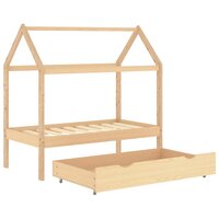 Kinderbedframe met lade massief grenenhout 70x140 cm 5