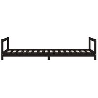 Kinderbedframe 90x200 cm massief grenenhout zwart 5