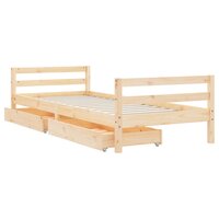 Kinderbedframe met lades 80x200 cm massief grenenhout 4