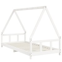 Kinderbedframe 90x200 cm massief grenenhout wit 6