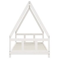 Kinderbedframe 90x190 cm massief grenenhout wit 4