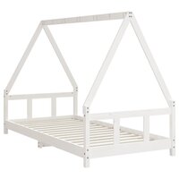 Kinderbedframe 90x190 cm massief grenenhout wit 6