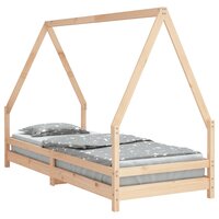 Kinderbedframe 90x200 cm massief grenenhout 2