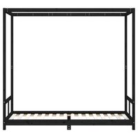 Kinderbedframe 80x200 cm massief grenenhout zwart 4