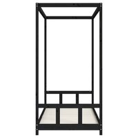 Kinderbedframe 90x200 cm massief grenenhout zwart 5