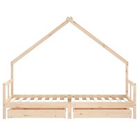 Kinderbedframe met lades 80x200 cm massief grenenhout 5