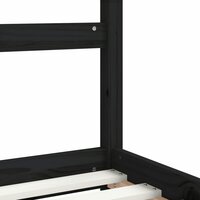 Kinderbedframe 90x190 cm massief grenenhout zwart 7