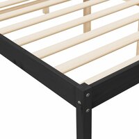 Seniorenbed massief grenenhout zwart 150x200 cm 7