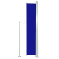 Windscherm uittrekbaar 160x500 cm blauw 4