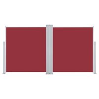 Windscherm uittrekbaar 120x600 cm rood 4