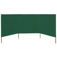 Windscherm 3-panelen 400x80 cm stof groen 3