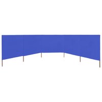 Windscherm 5-panelen 600x120 cm stof azuurblauw 3