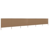 Windscherm 6-panelen 800x160 cm stof taupe 2