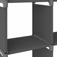 Kast met 6 vakken 103x30x72,5 cm stof grijs 6