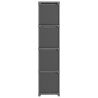Kast met 12 vakken met boxen 103x30x141 cm stof grijs 3