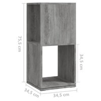 Draaikast 34,5x34,5x75,5 cm spaanplaat betongrijs 7