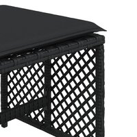 Tuinkrukken 4 st met kussens 41x41x36 cm poly rattan zwart 9