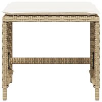Tuinkrukken 4 st met kussens 41x41x36 cm poly rattan beige 5