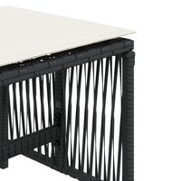 Tuinkrukken 4 st met kussens 41x41x36 cm poly rattan zwart 9