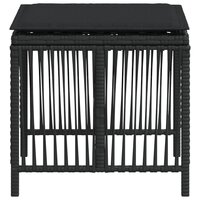 Tuinkrukken 4 st met kussens 41x41x36 cm poly rattan zwart 6