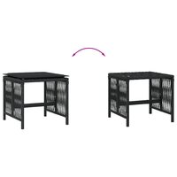 Tuinkrukken 4 st met kussens 41x41x36 cm poly rattan zwart 7