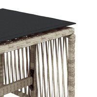 Tuinkrukken 4 st met kussens 41x41x36 cm poly rattan lichtgrijs 9