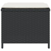 Tuinkrukken 4 st met kussens 40x40x35 cm poly rattan zwart 6