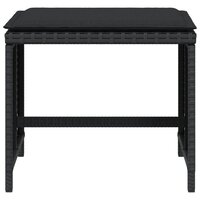 Tuinkrukken 4 st met kussens 40x40x35 cm poly rattan zwart 5