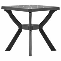 Bistrotafel 70x70x72 cm kunststof antraciet 3