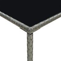 Tuinbartafel 70x70x110 cm poly rattan en glas grijs 5